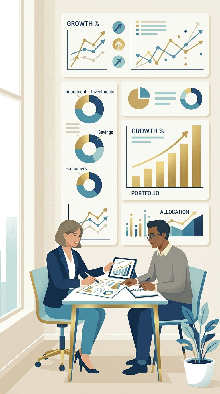 Advisor reviewing a financial plan with a client
